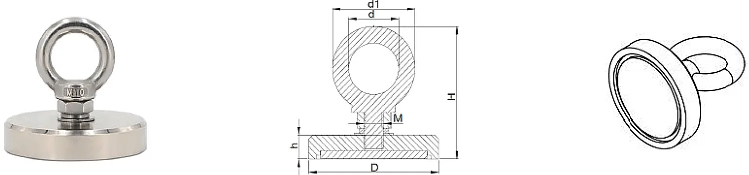 釹鐵硼磁鐵+不鏽鋼吊環3