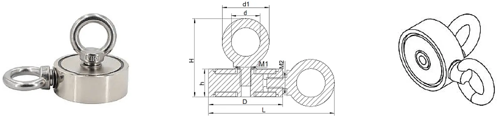 釹鐵硼磁鐵+不鏽鋼吊環5
